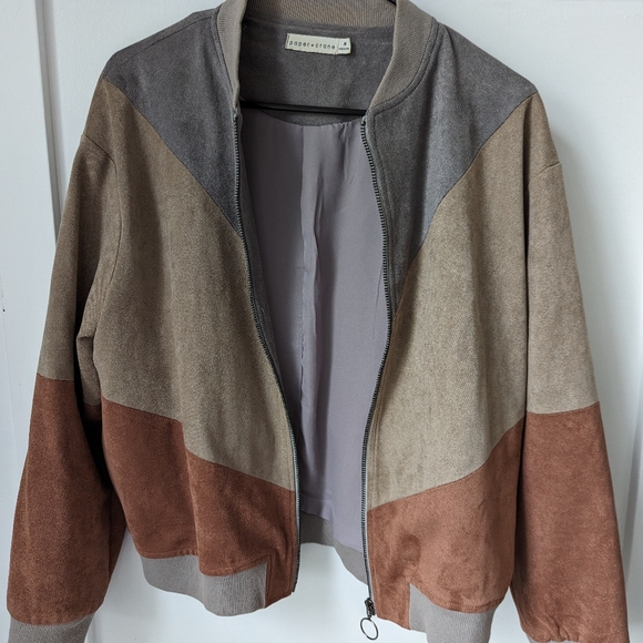 Paper Crane Chevron Bomber Jacket - Picture 3 of 6